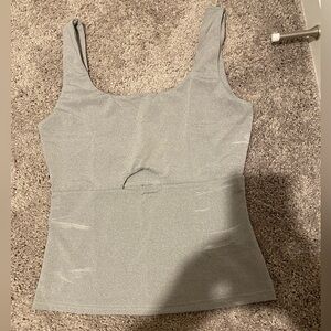Grey tank with front cut out